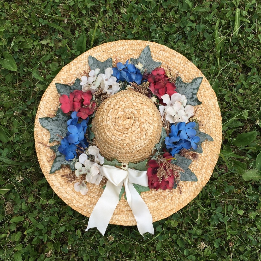 Home Decor Handmade Floral Flower Wall Hanging Hat